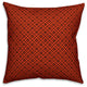 Red Floral Pattern Throw Pillow Cover, 18"x18"