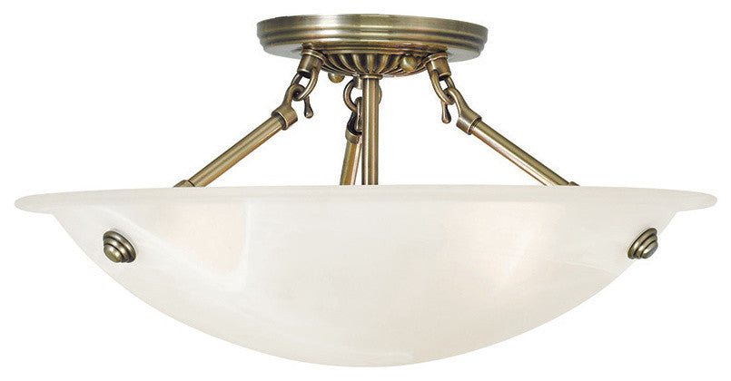 Oasis Ceiling Mount, Antique Brass