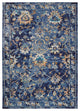 4" x 6" Blue and Gold Jacobean Area Rug