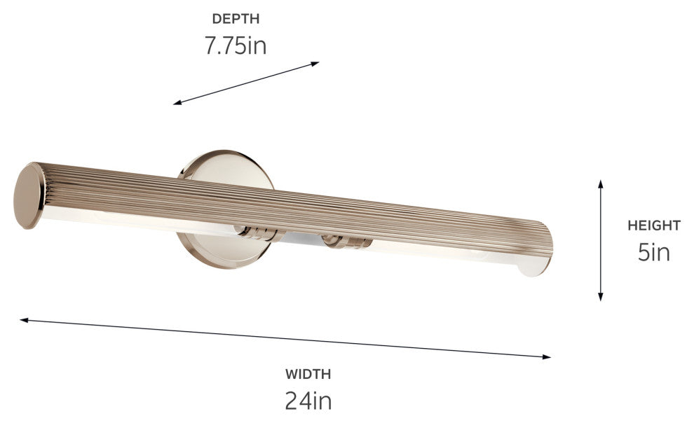 Midi 24" Picture Light, Polished Nickel