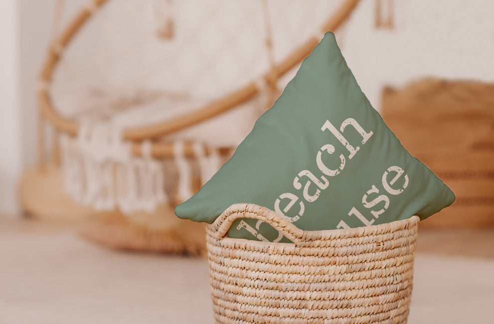 14x20" Anchored Nautical Decorative Indoor Pillow, Taupe