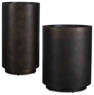 Uttermost Volcan Matte Bronze Outdoor Planters Set of 2