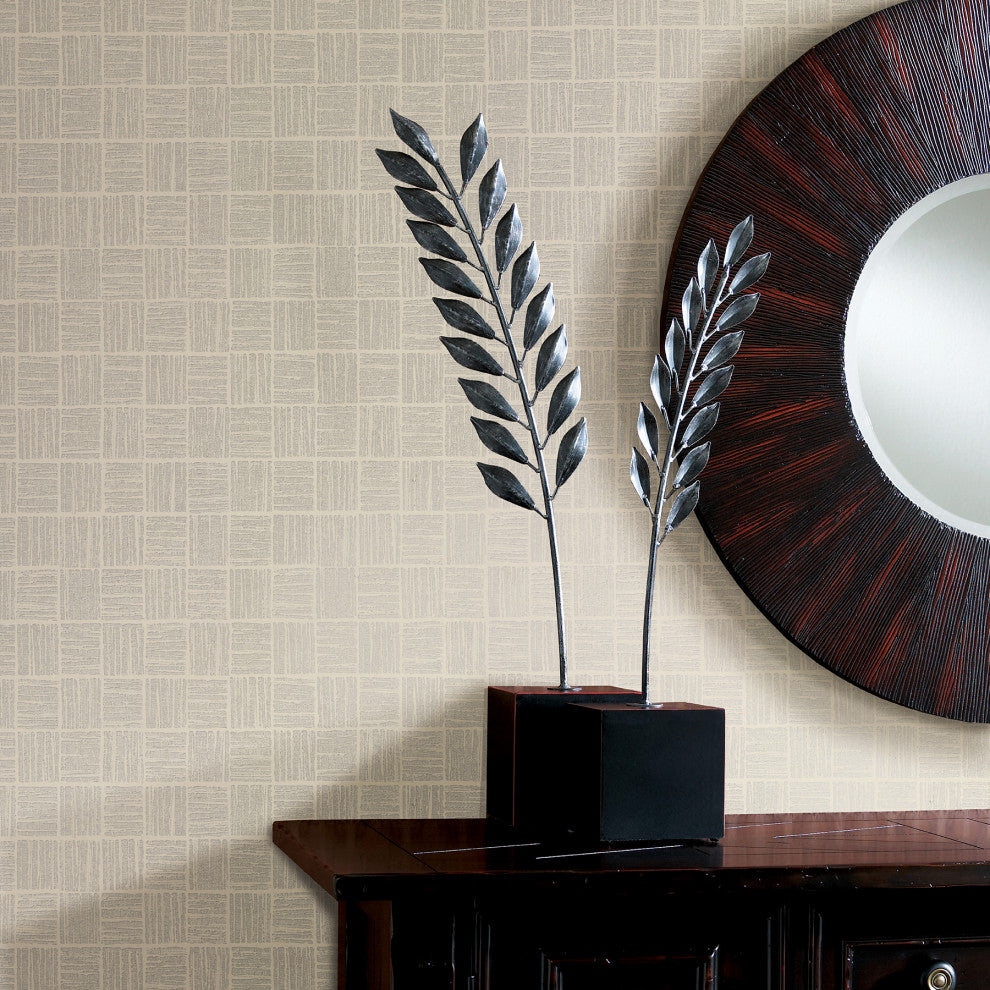 Glint Cream Distressed Geometric Wallpaper Bolt