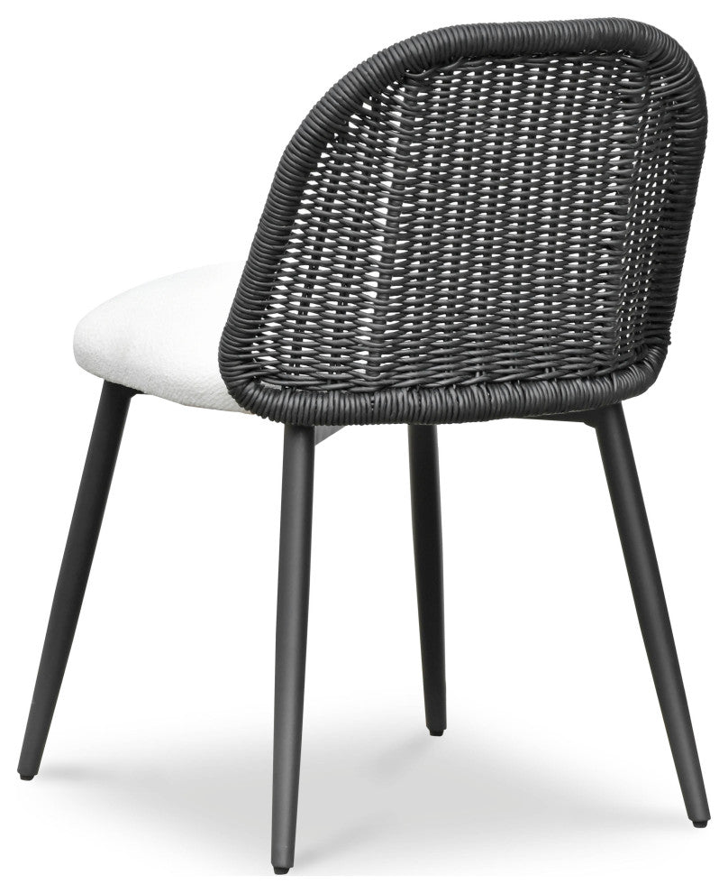 Alexa Performance Fabric Outdoor Dining Chair, Black