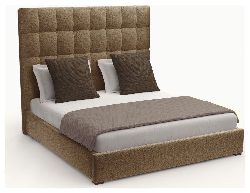 Nativa Interiors Moyra Box Bed, Brown, King, Headboard Height: Medium