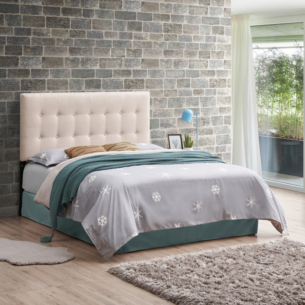Kirkwood 61.02" W Full and Queen Expandable Width Headboard, Beige