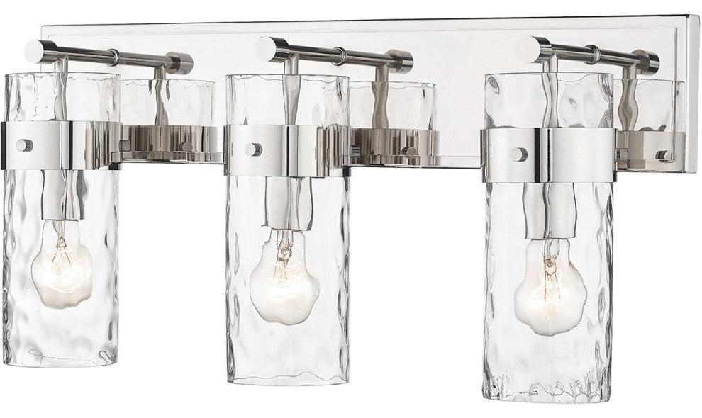 Zlite 3035-3V-PN 3-Light Vanity, Clear