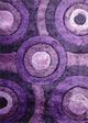 Geometric Shaggy Design Lavender Hand-Tufted Area Rug, 2'x8'
