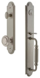 Arc 1-Piece Dummy Handleset, F Grip and Circulaire Knob, Satin Nickel, 848531