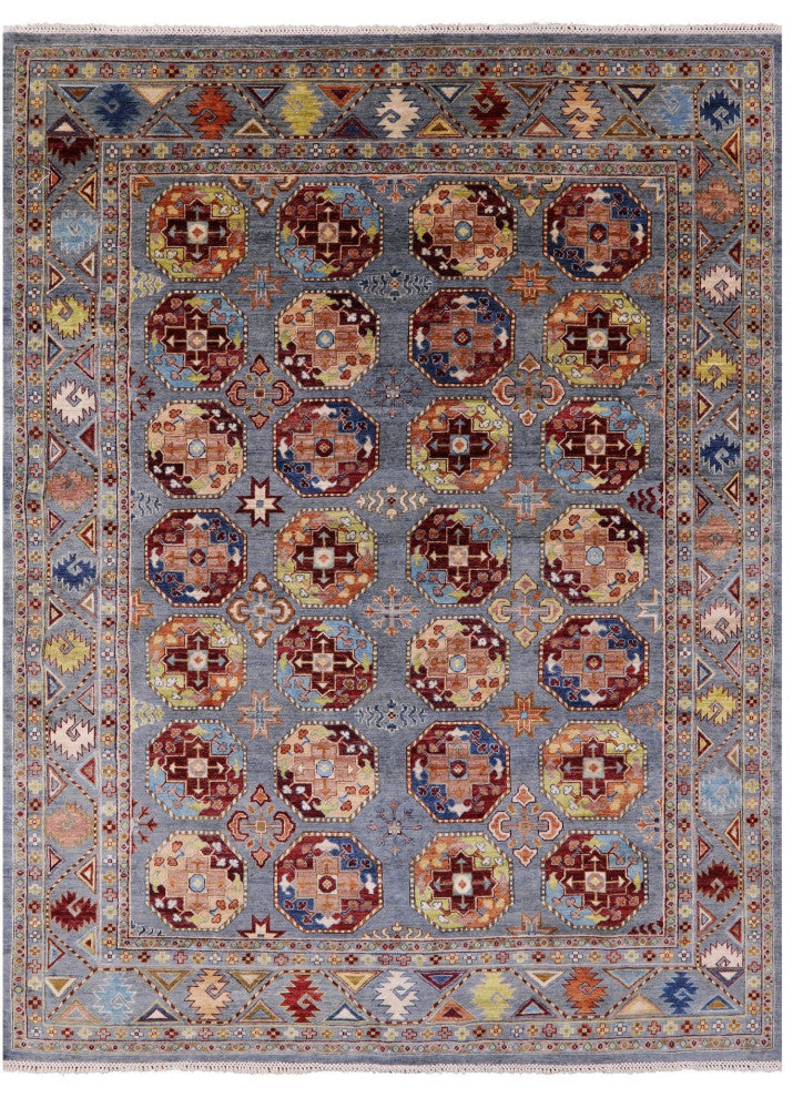 Bokhara Hand Knotted Wool Rug 7' 10" X 9' 10" Q11133