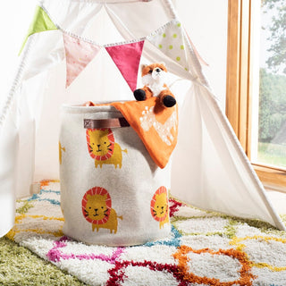 Safavieh Baby Lenny Storage Basket Red/Orange/Beige 14" x 14" x 42"