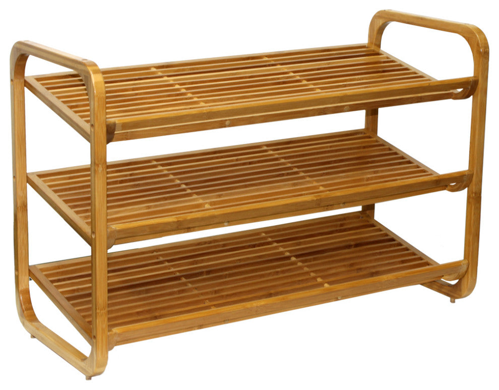 Oceanstar Bamboo Shoe Rack, 3 Tier