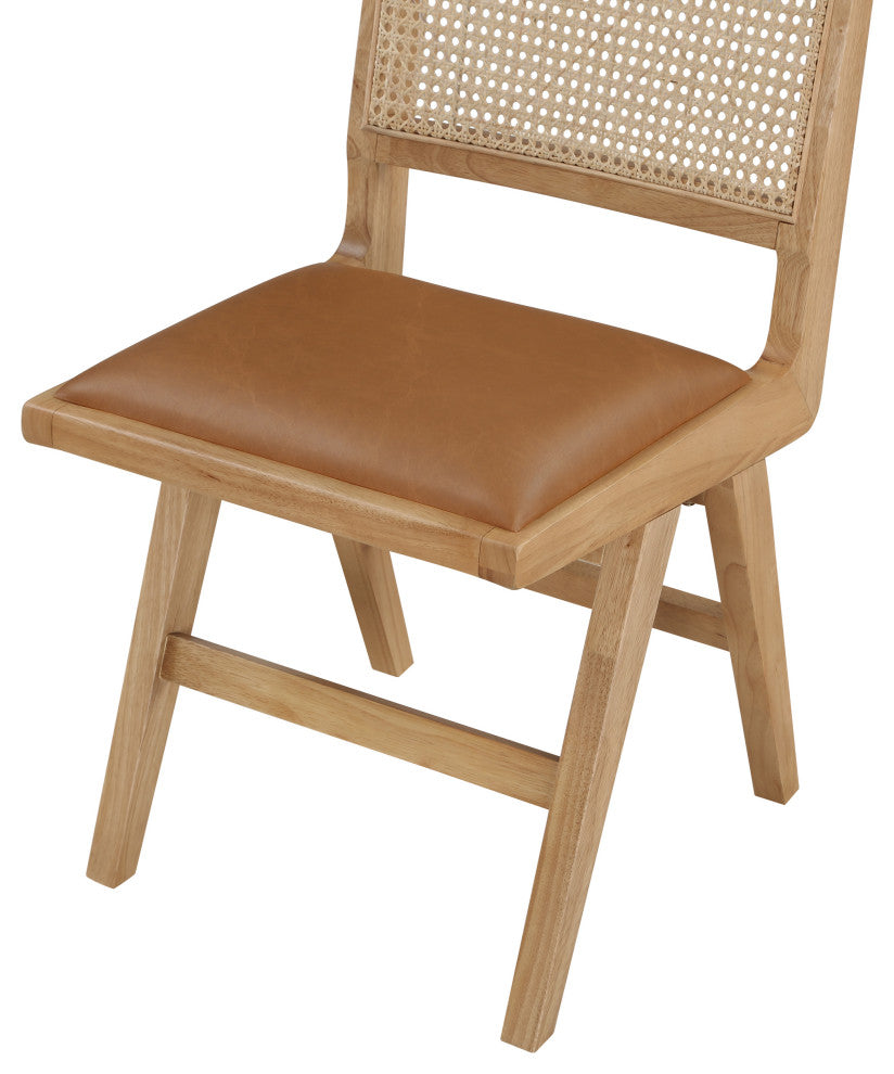 Abby Chair, Cognac, Natural Finish, Side Chair