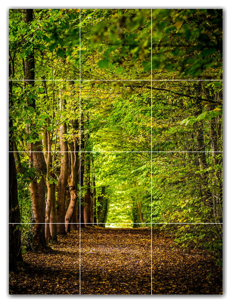 Trees Ceramic Tile Wall Mural HZ501008-34L. 24" x 32"