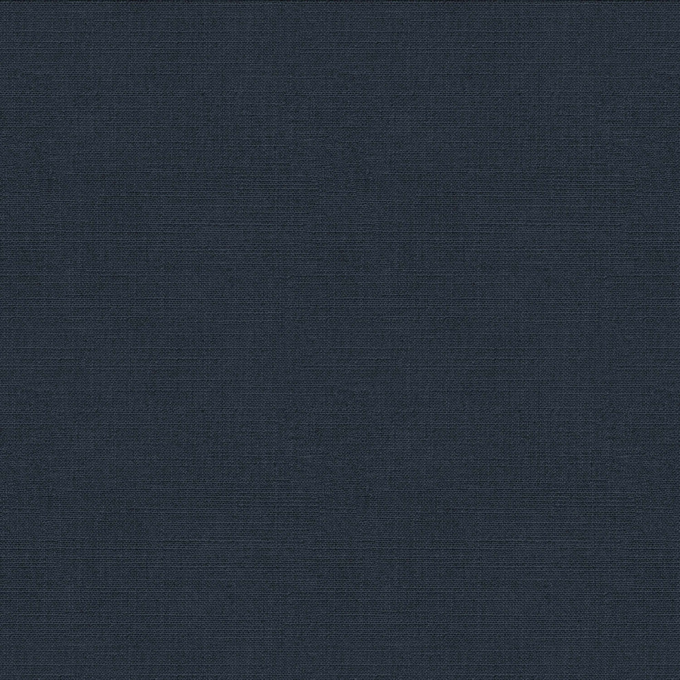 Camelback Wingback Bed, Linen Navy, Queen