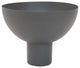 Decorative Metal Footed Bowl, Gray
