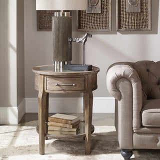 New Uttermost Raelynn Wood Lamp Table