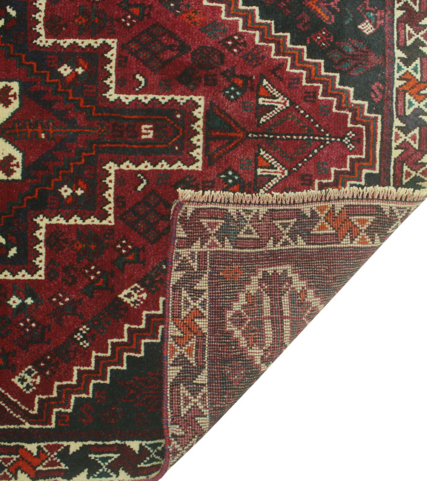 Fine Vintage Distressed Francie Red Rug