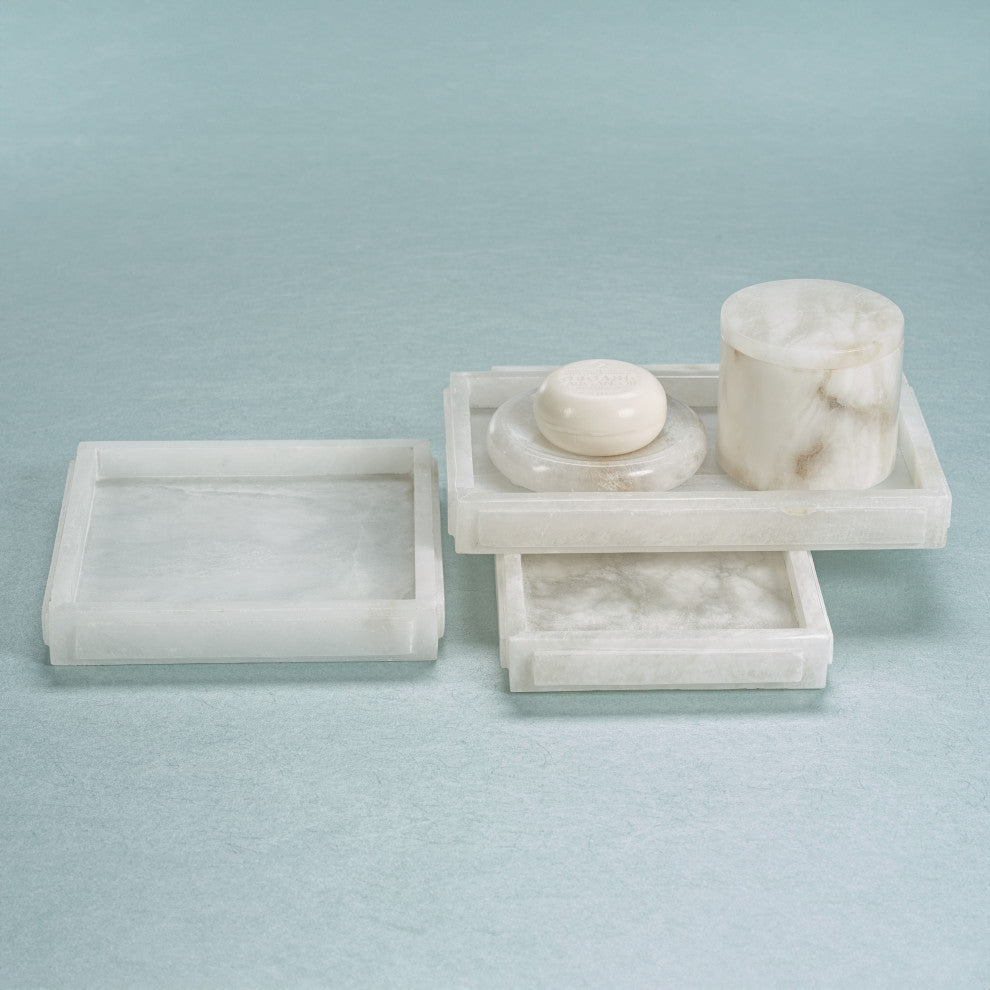 Cremona Alabaster Vanity Tray, Large