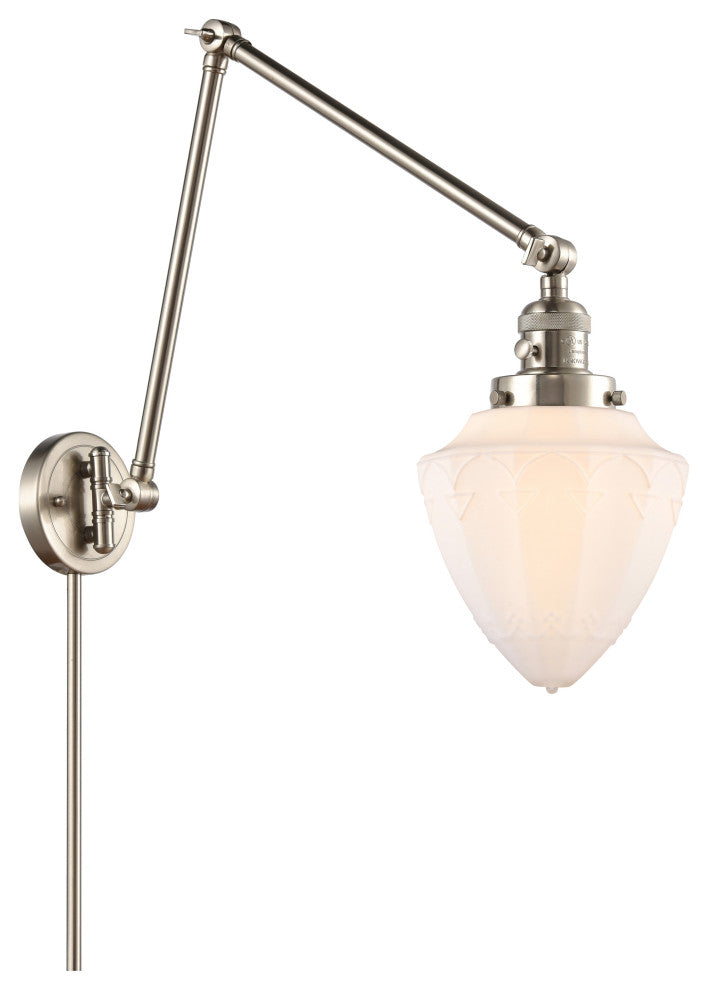 Innovations 238-SN-G661-7-LED 1 Light Swing Arm, Switch, Brushed Satin Nickel