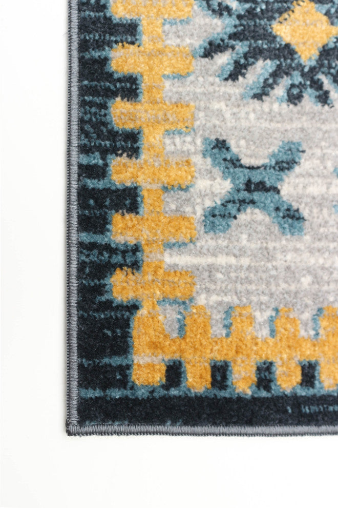 Aqua Gypsy Area Rug, Gray, 8'x10'
