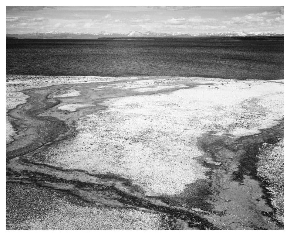 "Yellowstone Lake, Hot Springs Overflow, 1941-1942" Paper Art, 24"x20"
