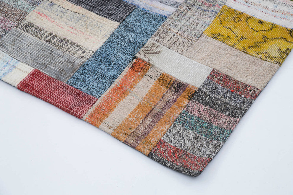 Rug N Carpet - Handmade Oriental 6' 6'' x 9' 11'' Vintage Patchwork Kilim Rug