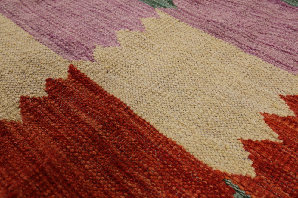 6' 10" X 9' 6" Wool On Wool Flat Weave Kilim Rug - Q12598