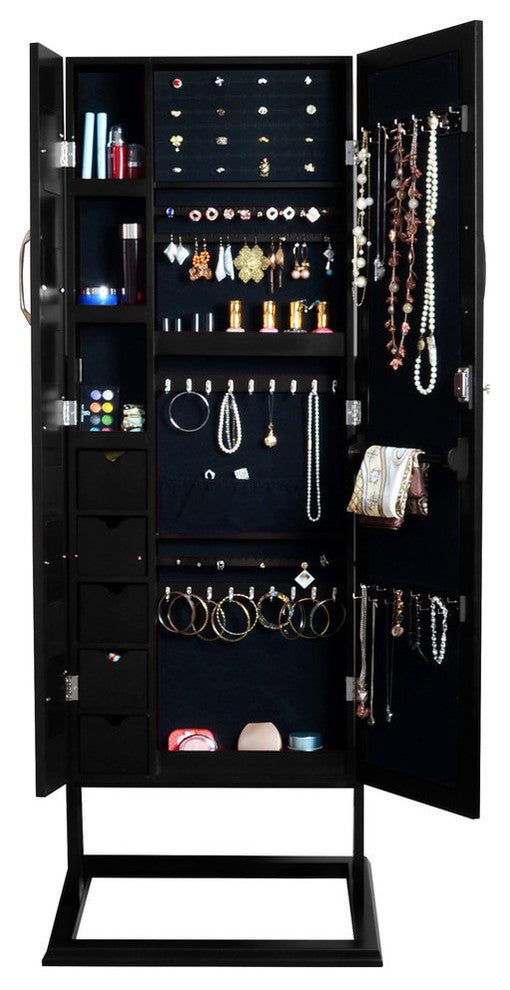 Vittoria Square Foot Floor Standing Storage Jewelry Armoire Cabinet