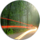Foggy Morning With Sun Rays, Landscape Photo Round Wall Art, 23"