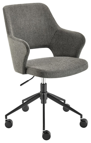 Darcie Office Chair, Charcoal Fabric and Black Base