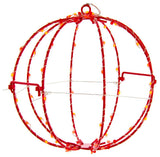 8" Red LED Foldable Metal Sphere