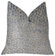 Dusky Gem Blue and Silver Luxury Throw Pillow, 22"x22"