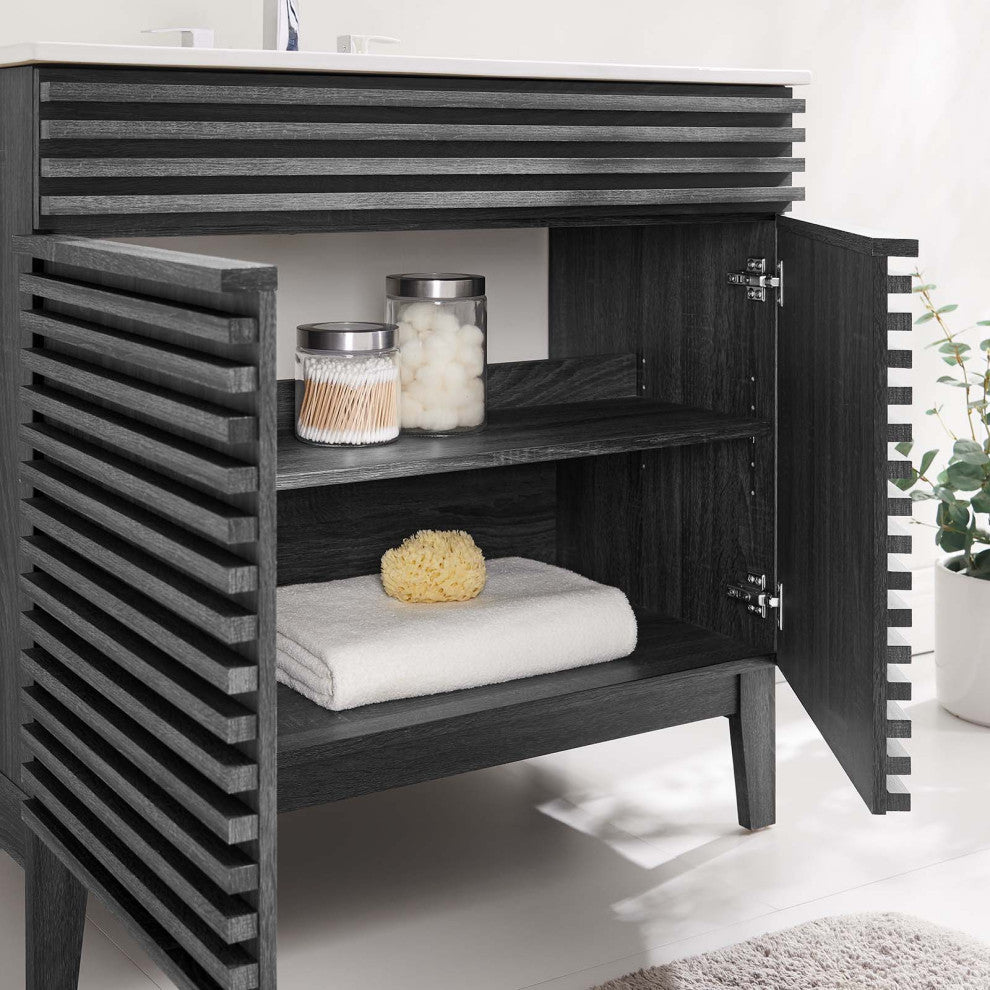 Render 36" Bathroom Vanity, Charcoal White