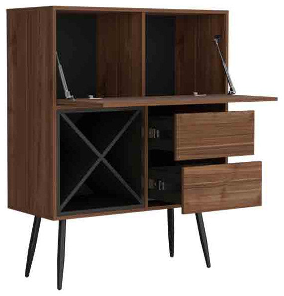 Bar Octupos, Living Room, Mahogany / Black