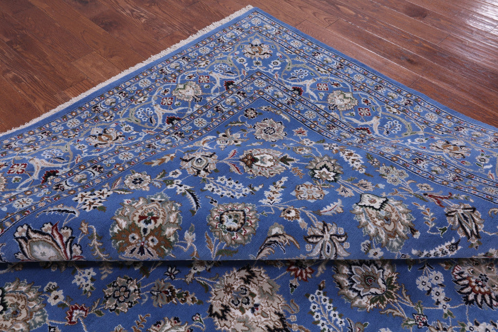 10' 0" X 14' 3" Persian Nain Hand Knotted Wool & Silk Rug - Q14881