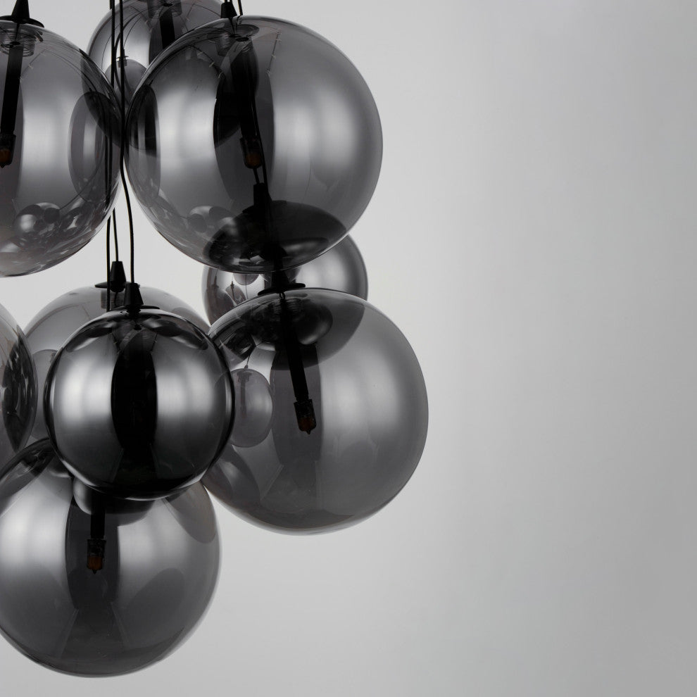 ET2 E25087-142 Burst 9 Light 20"W LED Pendant - Black