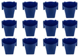 YBM Home Square Plastic Wash Cup, long-lasting, Metallic Blue, 12