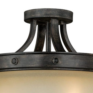 Vaxcel Halifax 2-Light Semi-Flush Mount, Aged Walnut