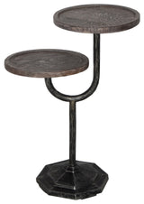 Bayside Jensen Solid Oak Side Table With Cast Iron Base
