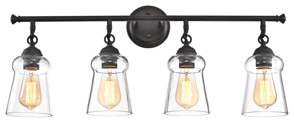 CHLOE Lighting Cheryl Contemporary 4-Light Rubbed Bronze Bath Vanity Fixture