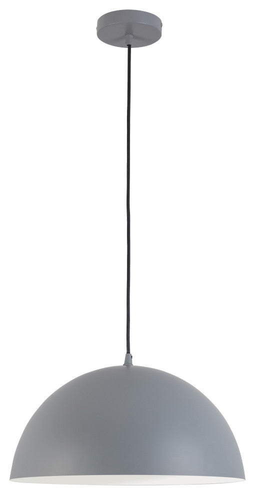 Ofelia Transitional 1 Light Grey Metal Pendant