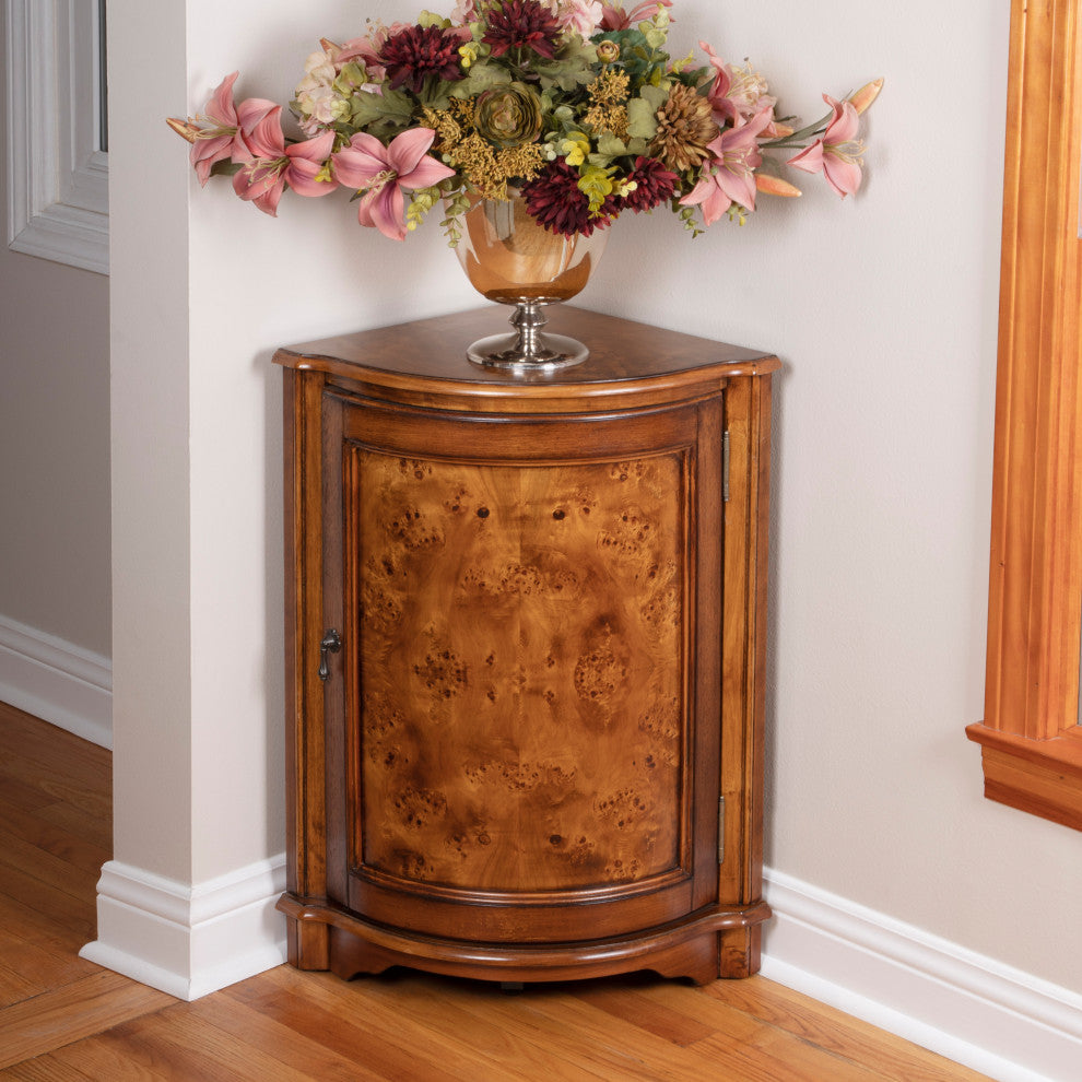 Durham Corner Cabinet, Medium Brown