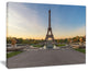 "Wide View of Paris Eiffel Tower at Sunrise" Cityscape Art, 40"x30"