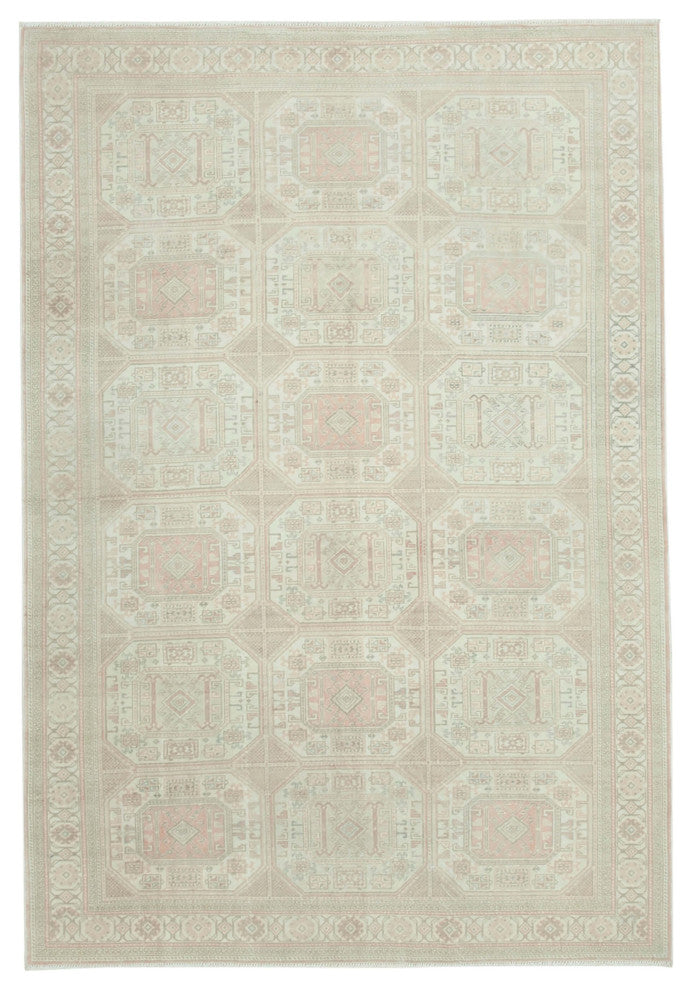 Rug N Carpet - Hand-knotted Turkish 6' 6'' x 9' 5'' Vintage Area Rug