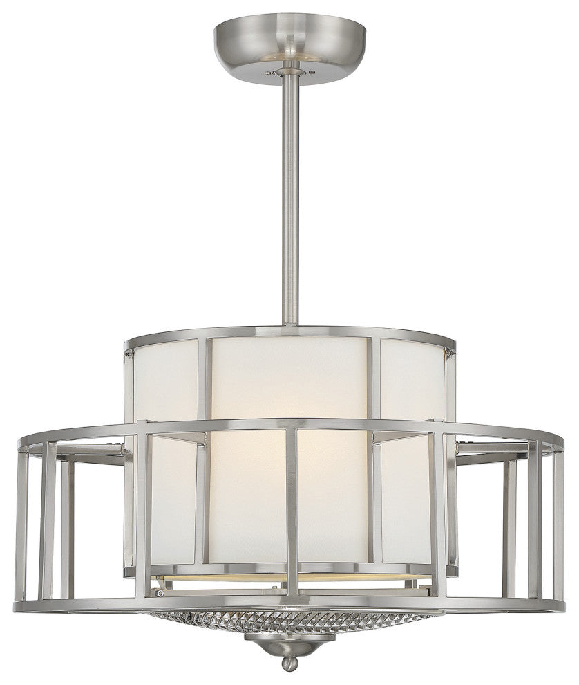 Oslo 4-Light Satin Nickel Fan D Lier