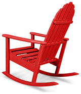 Polywood Classic Adirondack Rocking Chair, Sunset Red