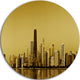 Chicago Gold Coast With Skyscrapers, Cityscape Disc Metal Artwork, 11"