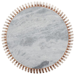 Safavieh Couture Luanne Marble Top Coffee Table Natural/Light Grey