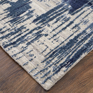 Kinton Modern Abstract, Blue/Ivory, 2'6"x14' Runner